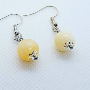 Yellow Honey Jade Earrings